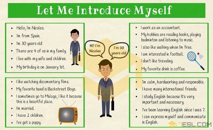 self introduction introduce yourself